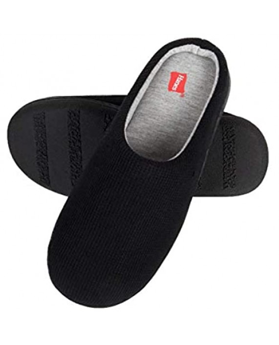 Hanes Women's Soft Knit Memory Foam Clog Slippers with Indoor/Outdoor Sole