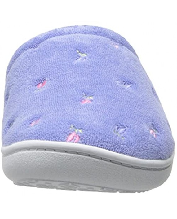 isotoner Women's Signature Terry Floral-Embroidered Slipper