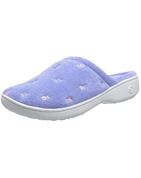 isotoner Women's Signature Terry Floral-Embroidered Slipper