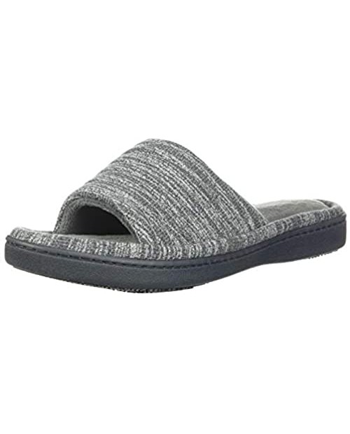 isotoner Women's Space Dyed Andrea Slide Slipper with Moisture Wicking for Indoor/Outdoor Comfort and Arch Support