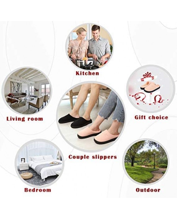 landeer Memory Foam Slippers Couple Style Men's and Women's House Casual Shoes