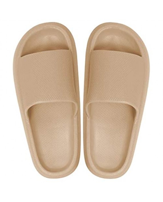 OHSNMAKSL Slippers for Women and Men Shower Quick Drying Bathroom Sandals Open Toe Soft Cushioned Extra Thick Non-Slip Massage Pool Gym House Slipper for Indoor & Outdoor