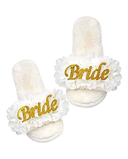 PGN ART Women’s Bachelorette Party Engagement Wedding Bridal Shower Gifts for Bride to Be Gifts for Her Bridesmaid Slippers Best with Bride Robe Sash Pajamas Tote Bags Decorations Novelty