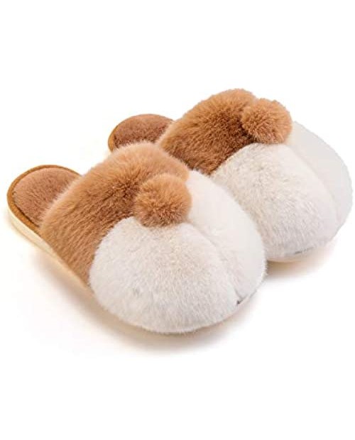 posee Corgi Gifts for Corgi Lovers Cute Slippers for Women Warm Kids Slippers Corgi Socks Girls Corgi Plush Men House Animal Slippers Dog Slippers