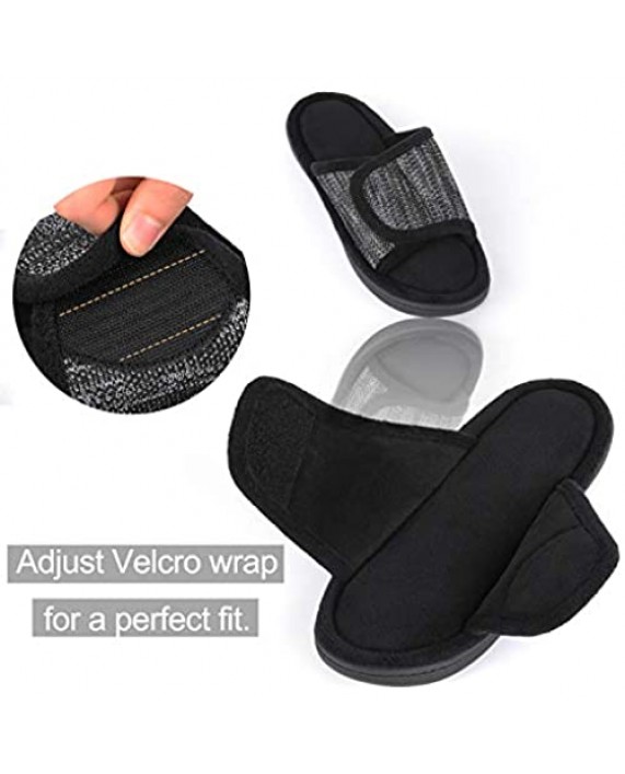 RockDove Women's Adjustable Wrap Memory Foam Slide Slipper