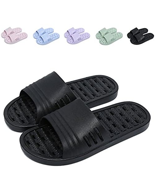 Shower Sandal Slippers with Drainage Holes Quick Drying Bathroom Slippers Gym Slippers Soft Sole Open Toe House Slippers for Men and Women