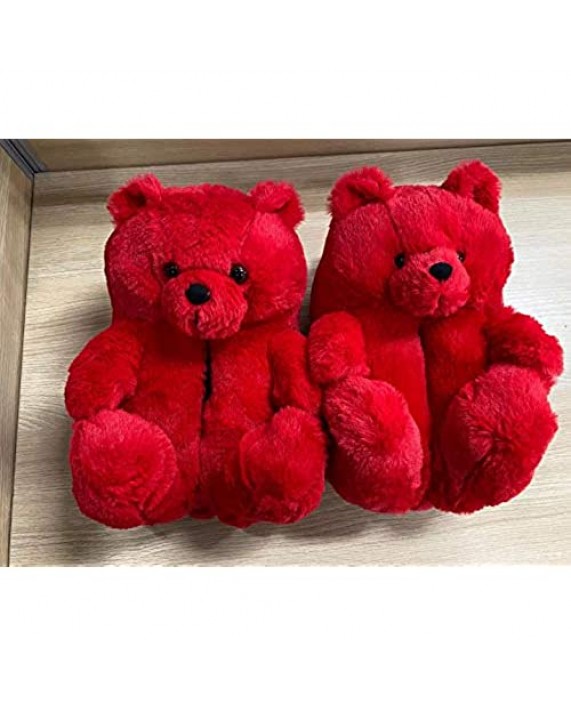 Teddy Bear Slippers Women's Plush Home Indoor Warm Winter All Inclusive Children's Kids House Slippers