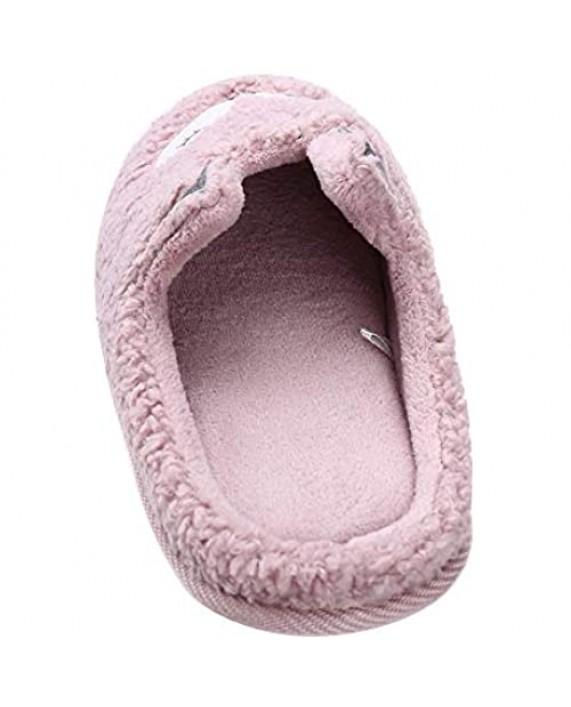 Tuiyata Cute Animal Slippers for Women Mens Winter Warm Memory Foam Cotton Home Slippers Soft Plush Fleece Slip on House Slippers for Girls Indoor Outdoor Shoes