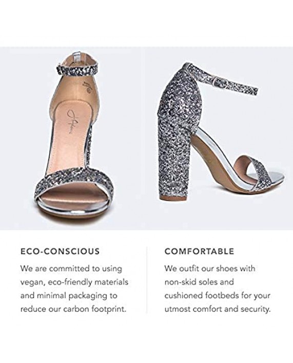 J. Adams Shirley Heels for Women - Ankle Strap High Heel Dressy Sandals