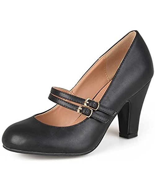 Journee Collection Womens Mary Jane Patent Faux Leather Pumps