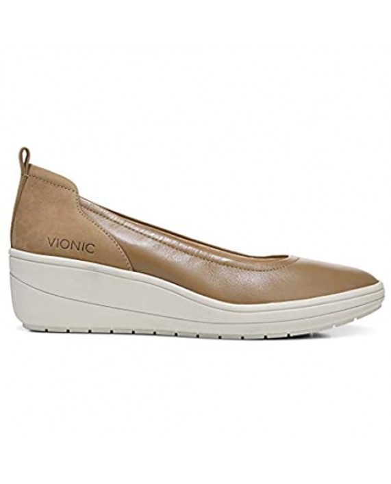 Vionic Women's Advantage Jacey Supportive Wedges - Ladies Slip On Platform Wedges That Include Three-Zone Comfort with Orthotic Insole Arch Support Wedges for Women