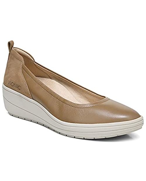 Vionic Women's Advantage Jacey Supportive Wedges - Ladies Slip On Platform Wedges That Include Three-Zone Comfort with Orthotic Insole Arch Support Wedges for Women